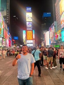 Work and Travel USA Jordan students traveling in New York City- Times Square