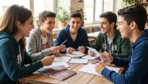 Jordanian students preparing documents for J-1 Work and Travel program