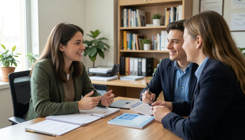 Student reviewing embassy appointment availability