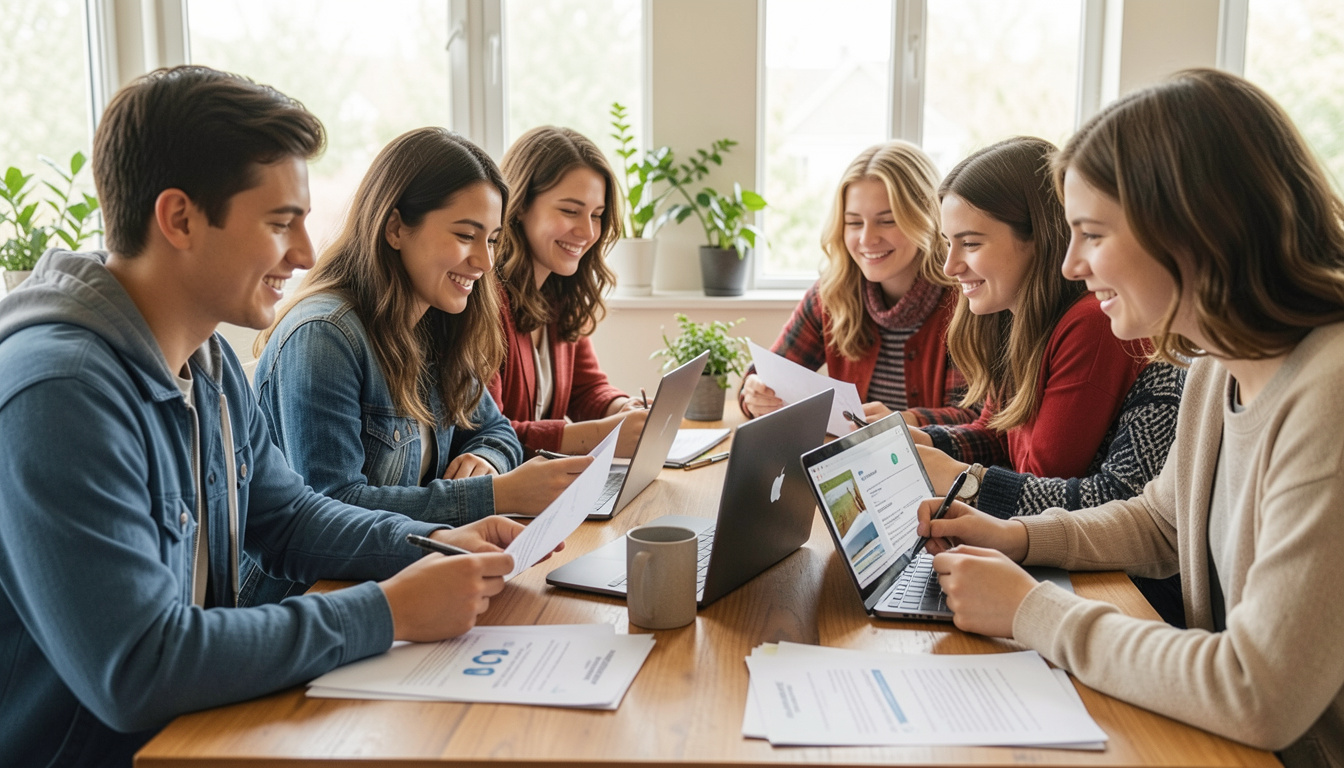 Students exploring Work and Travel USA job opportunities